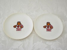 Rare Vintage Pair of Small Plastic "Tomsk" Womble Plates