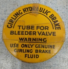 Rare vintage Girling hydraulic brake bleeder tube in Tin NOS
