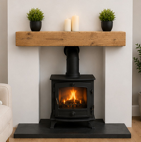 Wooden mantel shelf beam - mantel,