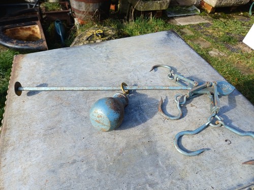 Antique vintage iron stillyard - antique,