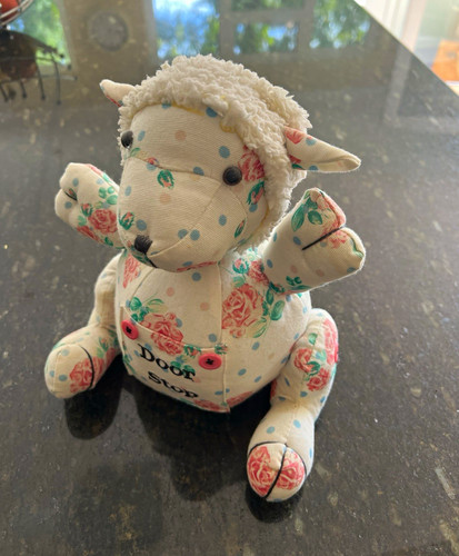 Floral fabric sheep door - fabric,