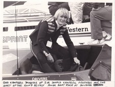 Original Press Photo Power Boat Racing Gina Campbell Round Britain Race 1984