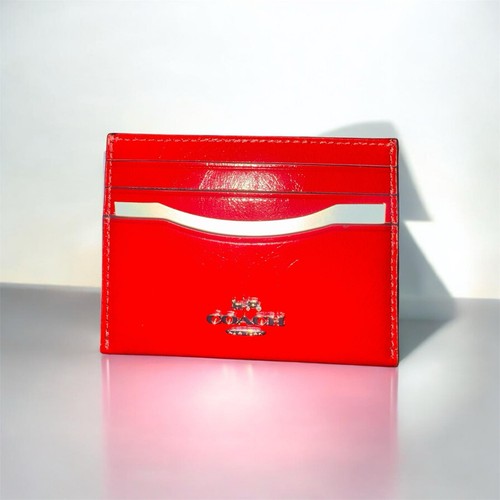 Coach card holder red - card,