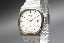 Vintage 1977 [Exc+5] Seiko Emblem 4122-5020 34mm Silver Dial Quartz Men's Watch