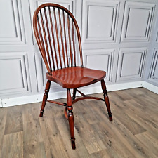 Antique Stick Hoop Back Windsor Chair - Turned Spindle - Crinoline Stretcher