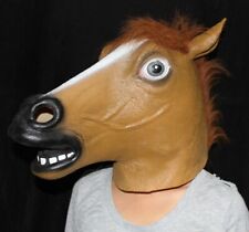Horse Head Mask Rubber Panto Cosplay Halloween Party Adult Fancy Dress Accessory