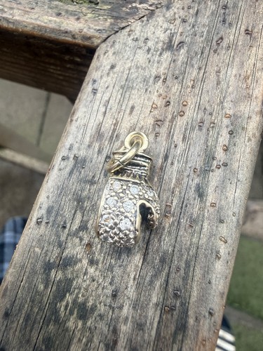 9ct gold iced out - , boxing