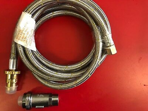 Braided gas hose 8 - ss,