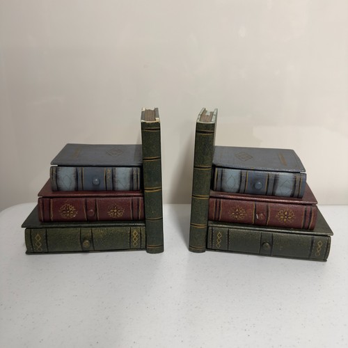 Vintage wooden bookends with - wooden,
