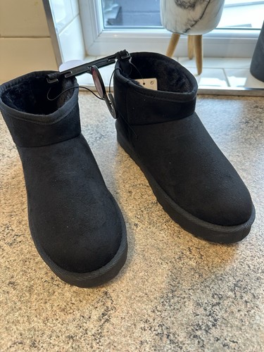 Primark black suede look - suede, boot