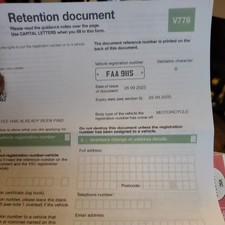 Porsche 911 911s Fay  Registration  number plate on retention 