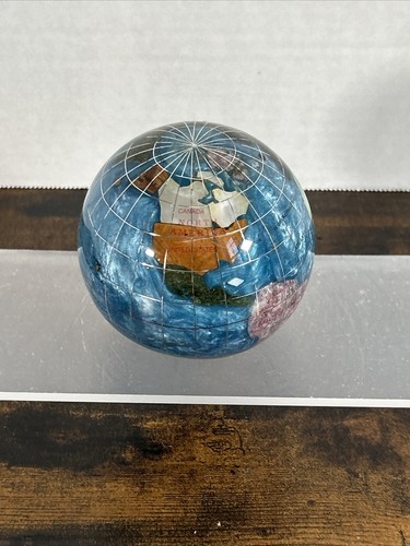 Gemstone globe paper weight - gemstone,