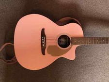 fender newporter acoustic guitar Shell Pink great condition