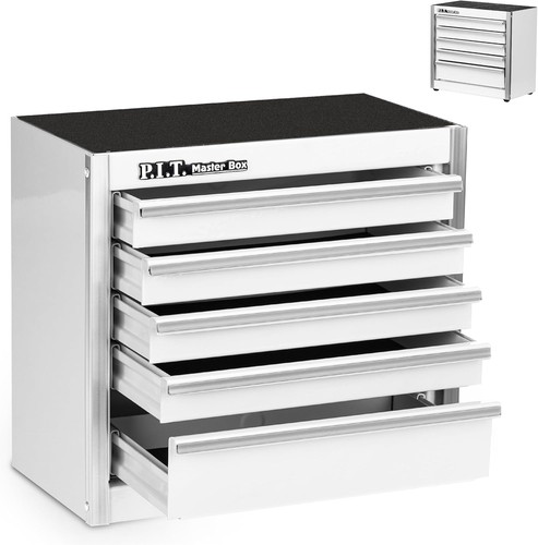 White tool box portable - white,
