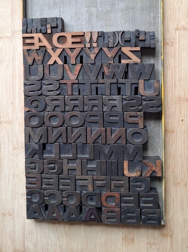 Wooden letterpress printing - letterpress,