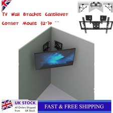 32"-70" Corner Full Motion TV Wall Mount Bracket Max VESA 600x400mm Heavy Duty