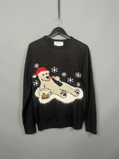 POLAR BEAR CHRISTMAS Jumper - Size Small - Black - Great Condition - Men’s