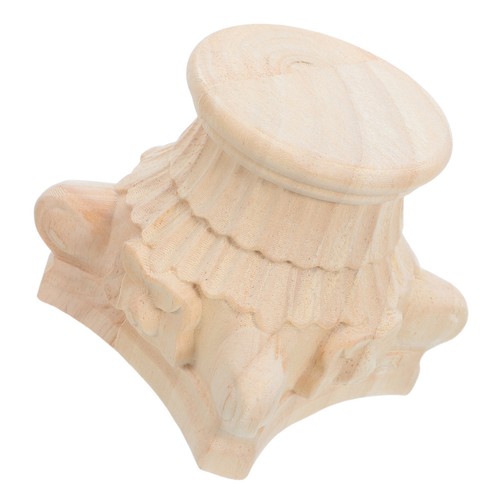 Unpainted wood carved corbel - unpainted,