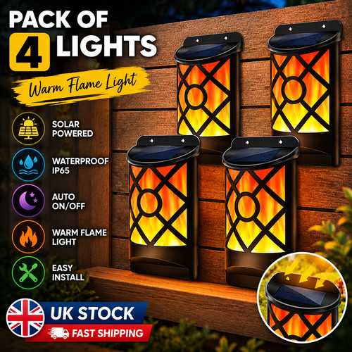 Solar powered flame effect - powered,