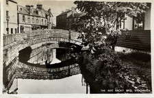 Boo Backit Hump Backed Bridge, Strathaven B&W Real Photo Postcard, Scotland RPPC