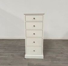 Arighi Bianchi Asburnham White Beech 5 Drawer Tall Chest of Drawers RRP £675