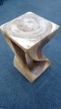 Hand-Carved Tree Trunk Side Table - CS G25