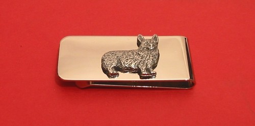 Corgi dog pewter motif - corgi, money