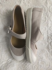 Womens Hotter Annie White Beige Mary Jane Shoes UK 4.5 Eur 37.5 Std