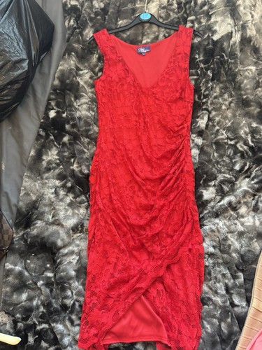 Amy childs red lace dress - red,