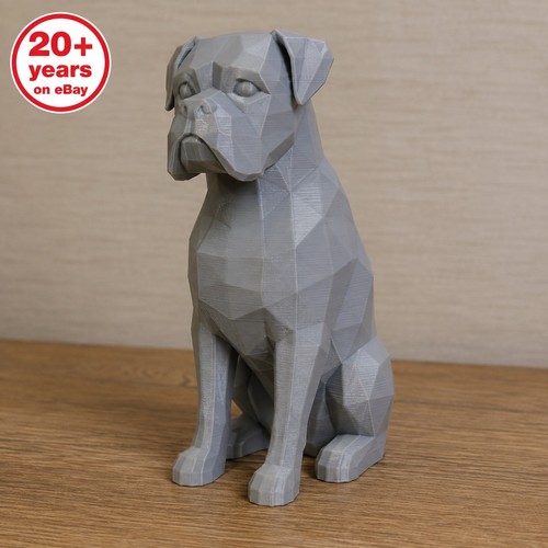 Low poly boxer - dog, ornament