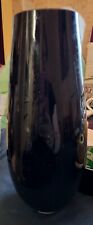 2 Vintage Large Black Glass Vases From Poland