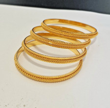 Real looking 22ct gold plated BANGLES Indian  gold bangles Bracelets 2.6