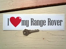 I Love My RANGE ROVER Classic Car Bumper STICKER 9" Toolbox Solihull Evoque 