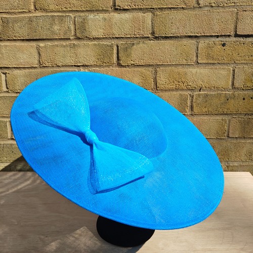 Turquoise blue bow wide brim - bow,