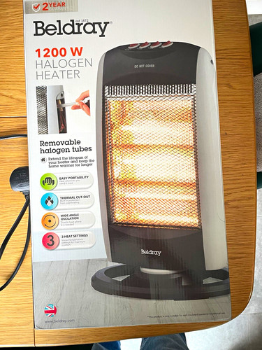 Beldray 1200w halogen heaters - beldray,