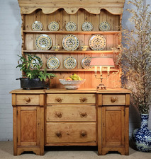 Antique Pine Kitchen Dresser - Mid Victorian Circa 1860