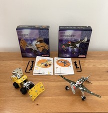 2 x Meccano Construction Sets. M&S Design. Complete. Digger 2728 & Plane 2729.