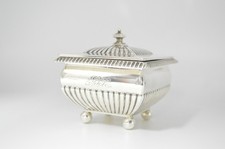 Antique Victorian Style Tea Caddy, Sterling Silver, Stamped And Monogramed