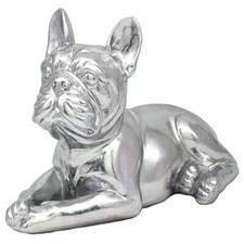 French Bulldog Statue Silver