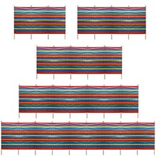 4-10 Pole Windbreak Beach Holiday Camping Garden Wind Breaker Shelter Sun Screen