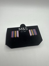 M&S Men’s Classic Silver-Tone Cufflinks – Elegant Polished Design