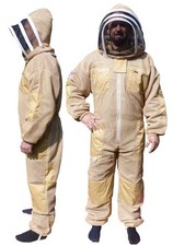 AGS Three layer ventilated olive protection beekeeping suit professional L