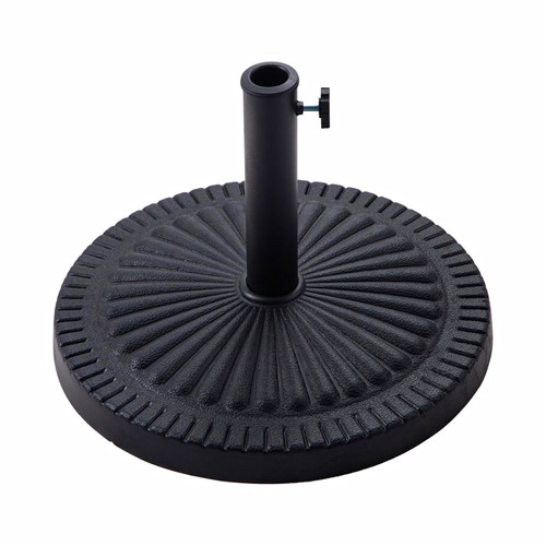 Round black metal parasol - metal,