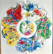 Marc CHAGALL Original offset lithograph "Paris Opera", 1965