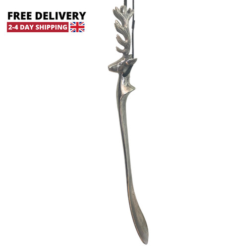 Shoe horn stag metal handle - metal,
