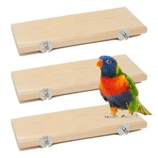3Pk Wooden Parrot Bird Perch