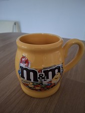 M&M's World 2014 Peanut M&M’s Round Yellow Package Advertising Heavy Mug
