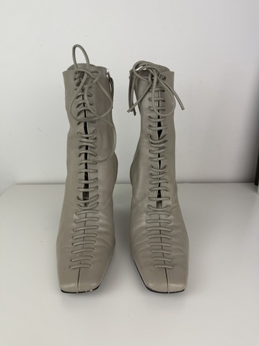 Zara grey leather ankle - , boots