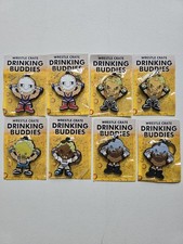 8 Drinking Buddies Keyrings Wrestle Crate UK Exclusive Jericho Angle HHH Austin 