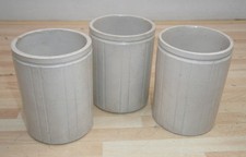 TRIO of OLD Antique Stoneware JAM JARS Fruit PRESERVE POTS - HARTLEY'S JAM Jars